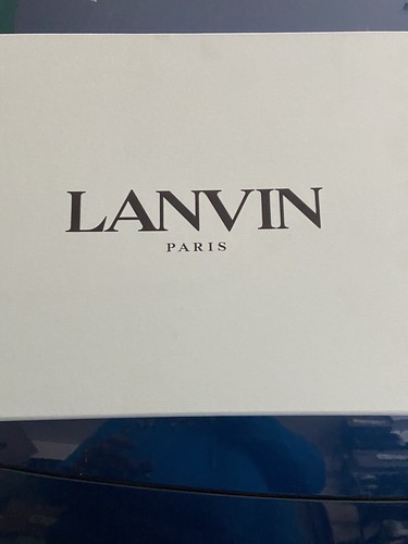LANVIN Low Top DBB1 Moc-Croc Cap Toe Suede Sneakers Mens Size US 10 Uk 43  Blue
