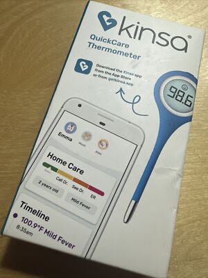 New KINSA Quick Care Thermometer Smart Digital Bluetooth  KSA-120