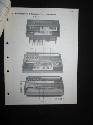 Yamaha Electone Electric Organ B-2R Parts List Manual Keyboard DEALER B 2 R