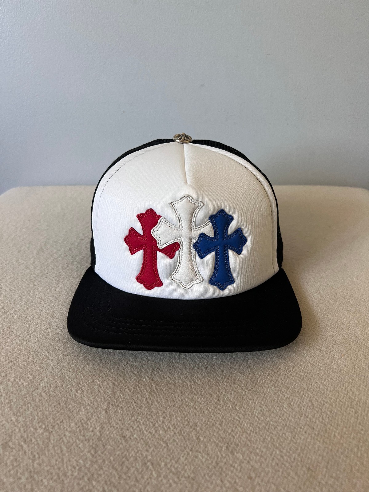 Chrome Hearts Cemetary Trucker Hat with Leather Patches