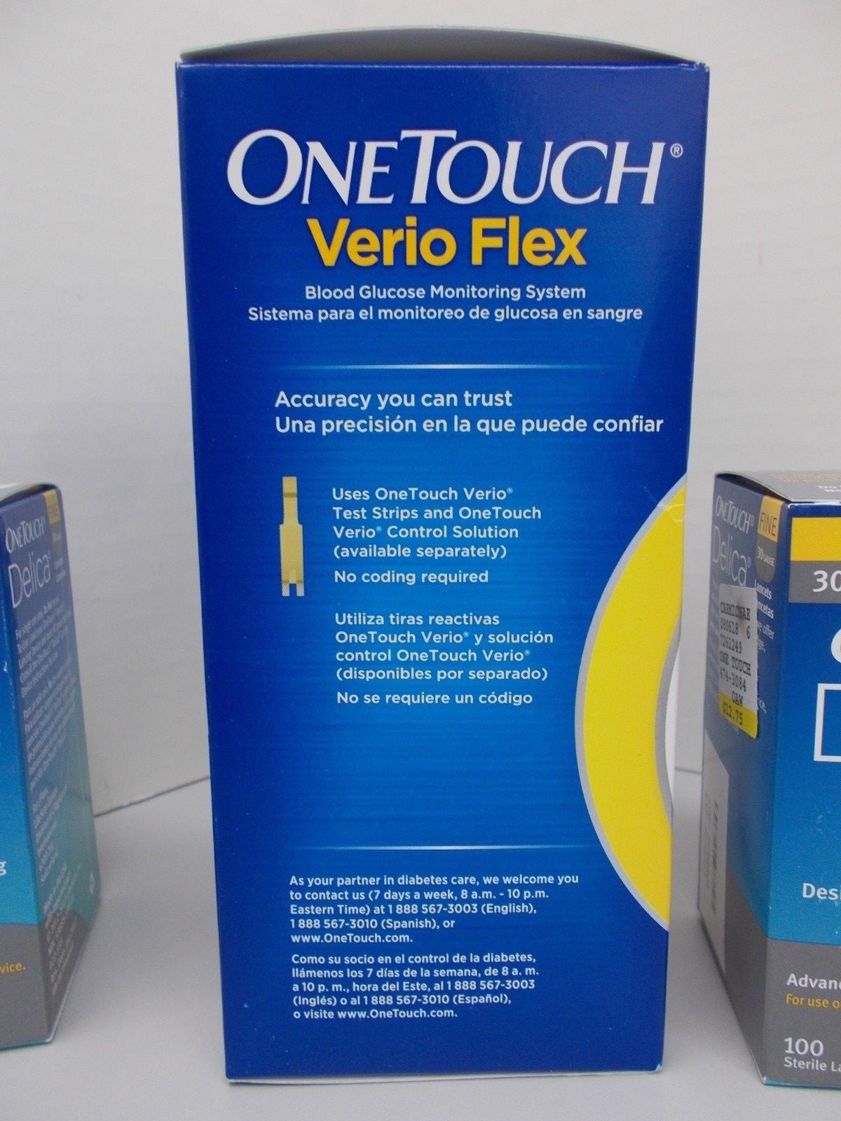 One Touch Verio Flex Blood Glucose Monitoring System Diabetes Care & 200 Lancets