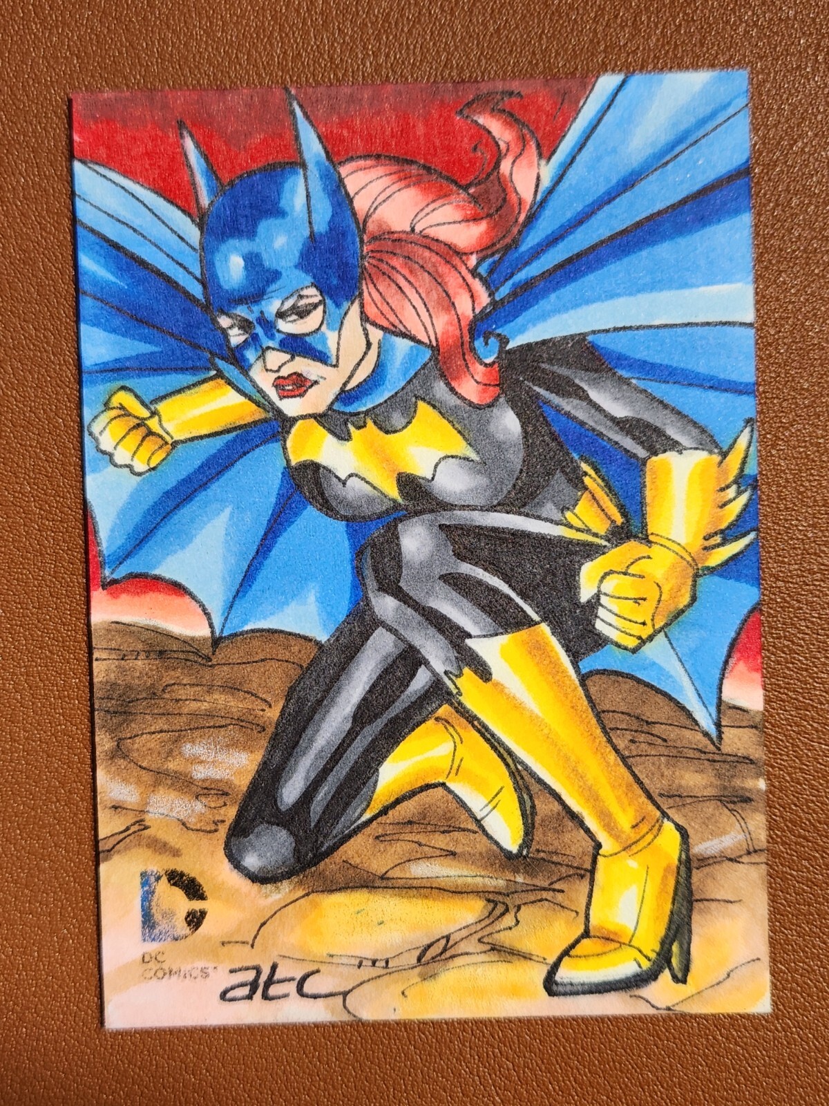 スケッチカード 2012 CZE DC Batman Batgirl 2012 CZE DC Comics Batman Sketch Card By Bekah