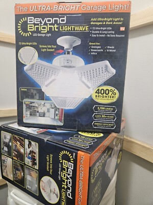 (2 pc) 20-Watt 72 LED Lamp Lights 6500K Garage Beyond Bright Screw Into Socket 