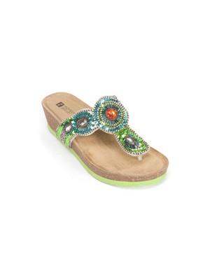

WHITE MOUNTAIN FOOTBEDS Женские зеленые босоножки на платформе и каблуке со стелькой 1/2 дюйма, 9 м, Зеленый, BLAST W16255S