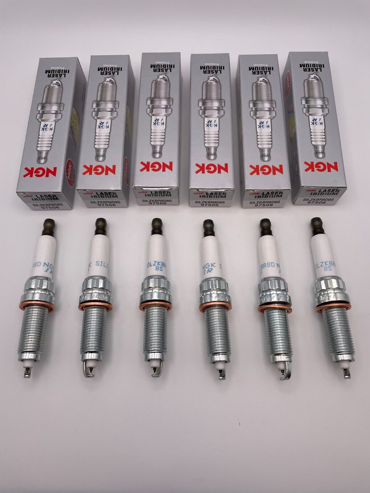 6 NEW OEM LASER IRIDIUM SPARK PLUGS NGK 97506 SILZKBR8D8S 6 NEW OEM LASER IRIDIUM SPARK PLUGS NGK 97506 SILZKBR8D8S