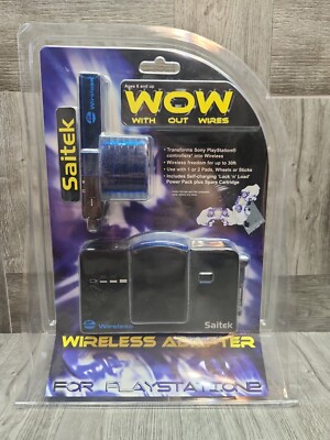 Saitek WOW (With Out Wires) Wireless Adapter For Playstation 2 (PS2)