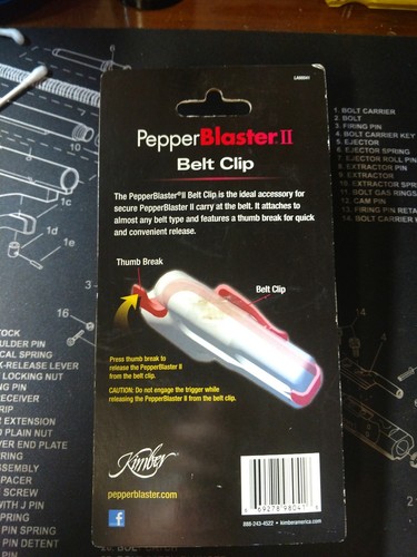 Belt Clip for Kimber Pepper Blaster II Pepper Spray Self Defense