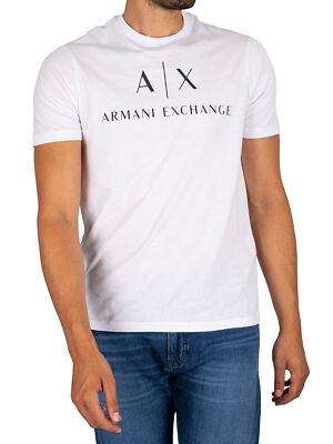 

Мужская футболка с принтом логотипа Armani Exchange, белая, Белый, 8NZTCJ-Z8H4Z-1100