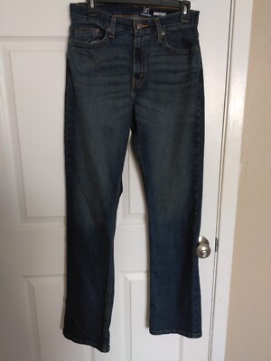 George Jeans Men's Size 29 X 32  Blue Bootcut  Cotton Stretch 5-Pockets Zip-Fly