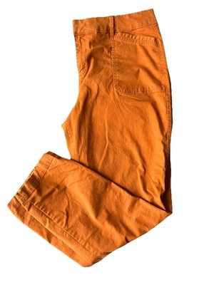 Old Navy Pixie Chino Pants Women’s 16 Spice of Life Burnt Orange Ankle Slim