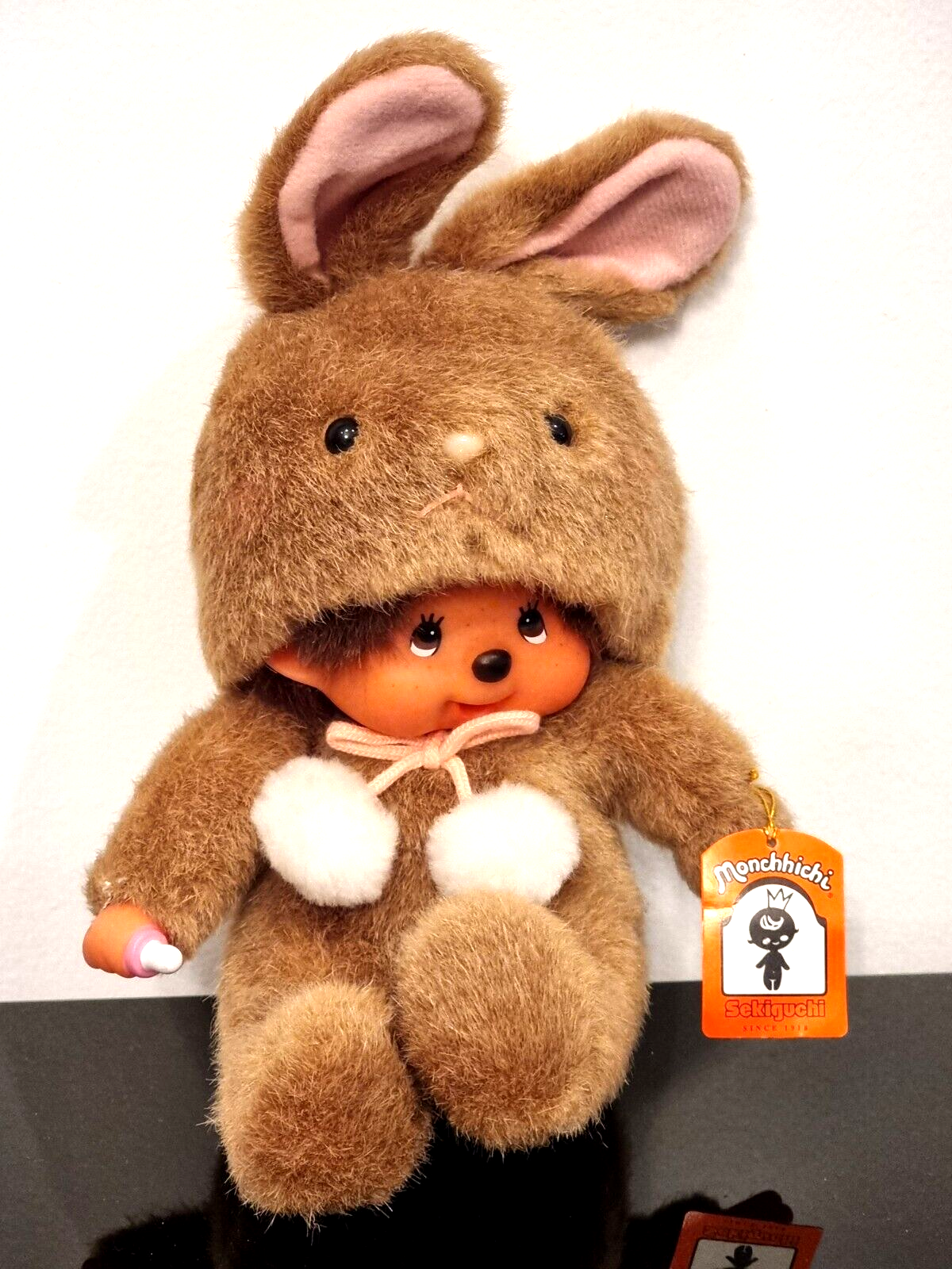 バニー モンチッチ ブラック　monchhichi 新品 バニー モンチッチ キーチェーンブラック monchhichi 1111