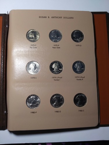 1979-1999 SUSAN B. ANTHONY SBA DOLLARS 17 - COIN SET IN DANSCO