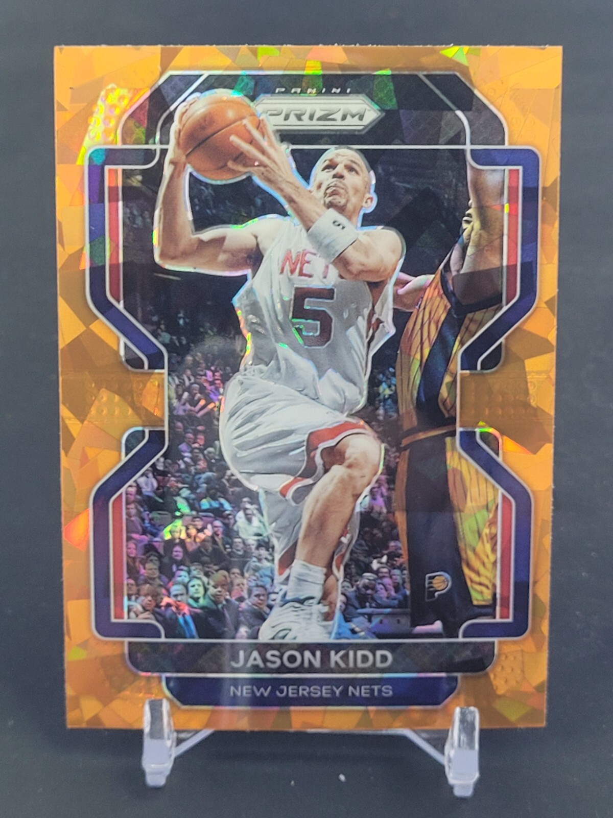 2021-22 Panini Prizm #244 Jason Kidd Orange Cracked Ice