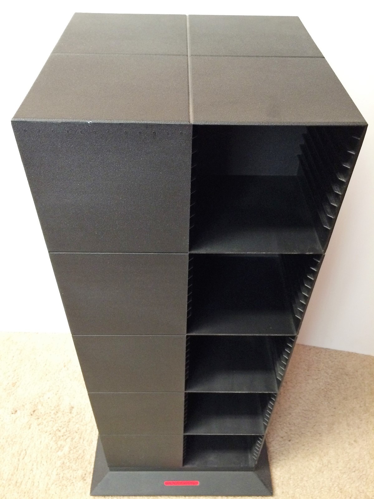 Vintage Laserline Rotating 200 CD Jewel Case Storage Tower EUC