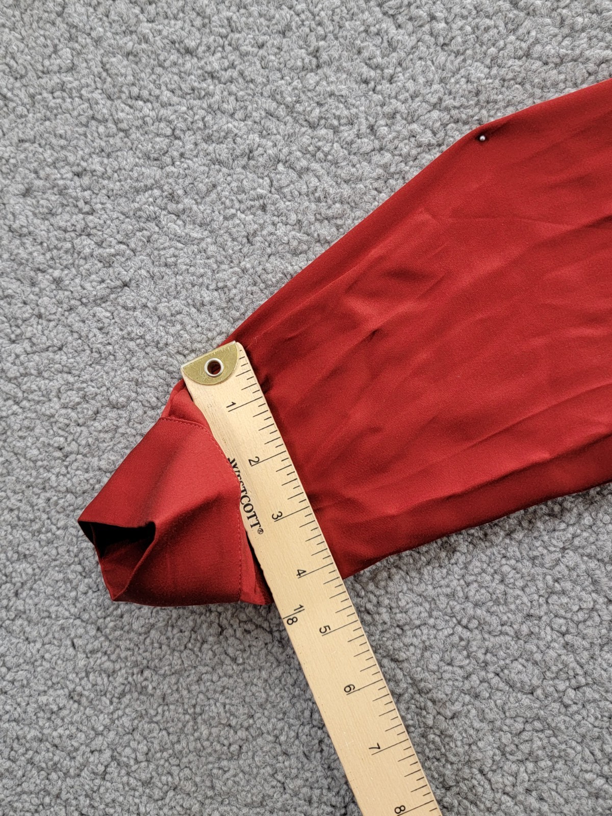 French Connection Ennis Satin Button- Up Shirt Women's S Wine Button Closure - Picture 9 of 16