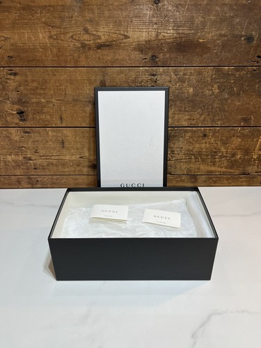 GUCCI ボックス AUTHENTIC GUCCI BLACK WHITE EMPTY STORAGE GIFT BOX 14” x 8