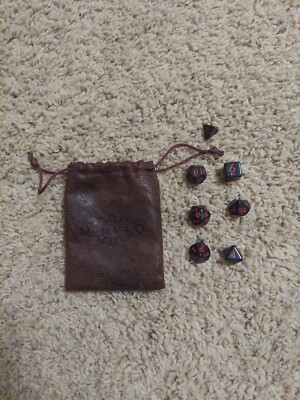 Blizzcon Blizzard 2016 Exclusive Diablo 3 Role Playing RPG Dice and Pouch DnD