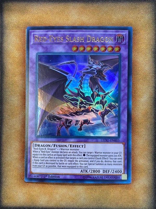 YuGiOh Legendary Duelists Ultra Rare Red-Eyes Slash Dragon LEDU-EN003
