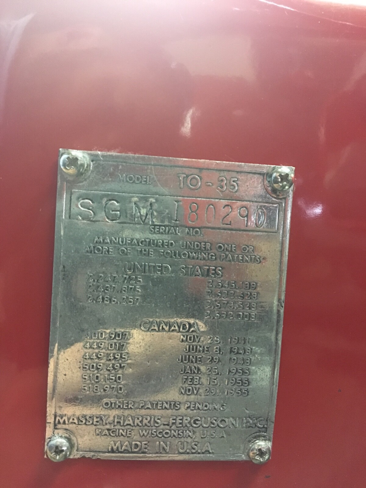 1958 Massey Ferguson 35 deluxe tractor gasoline manual steering excellent cond.