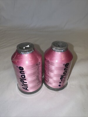 2 Spools Airplane Rayon  Sewing&Embroidery Machine Thread 5000M Each Pink 1021