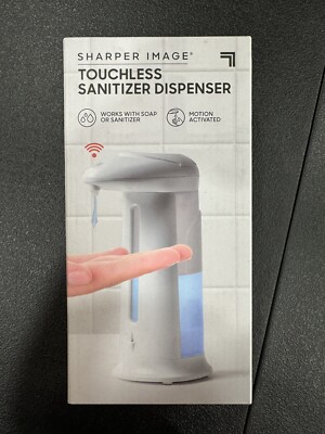 SHARPER IMAGE Touchless Hands Free Soap & Liquid Sanitizer Dispenser FREE SHIP