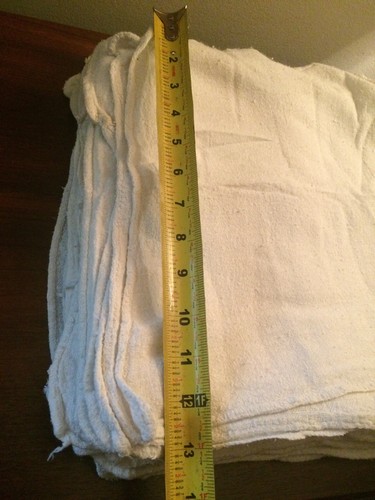 50 White Shop Rags / Cleaning rags