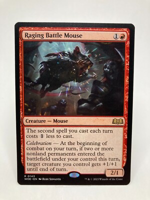 Raging Battlemouse NM/M* Wilds Of Eldraine ENGLISH 0143 mtg -UnltdCards