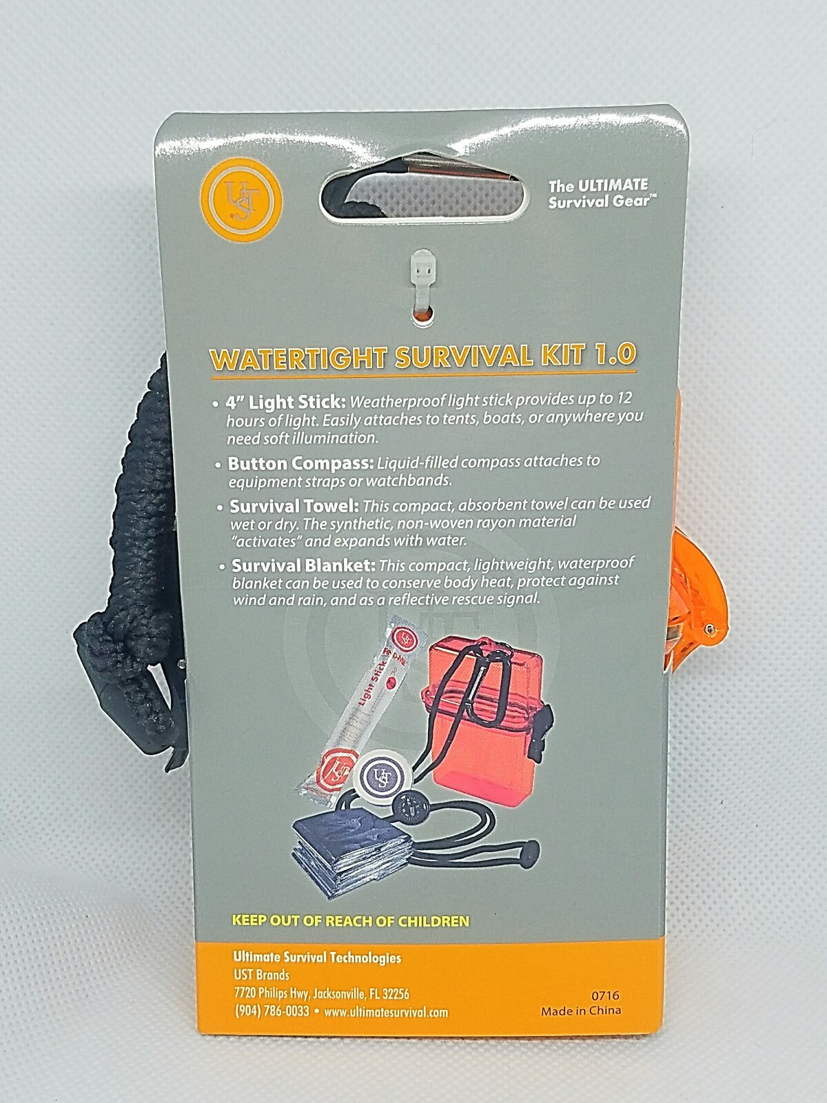 Ultimate Survival Technologies Watertight Survival Kit 1.0 Lightweight Emergency