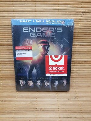 Ender's Game Steelbook Blu-Ray Target Exclusive ~ New / Sealed ~ FREE SHIPPING