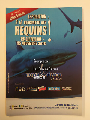 EXPOSITION A LA RENCONTRE DES REQUINS AQUARIUM PARIS  carte postale 