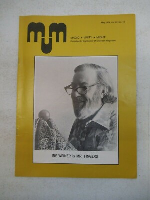 MUM MAGAZINE MAY 1978 IRV WEINER MR. FINGERS MAGIC UNITY MIGHT MAGICIAN VINTAGE