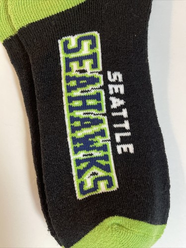 Seattle Seahawks Adult Socks FBF 4-Stripe 1 Pair- medium New Free Ship (M)