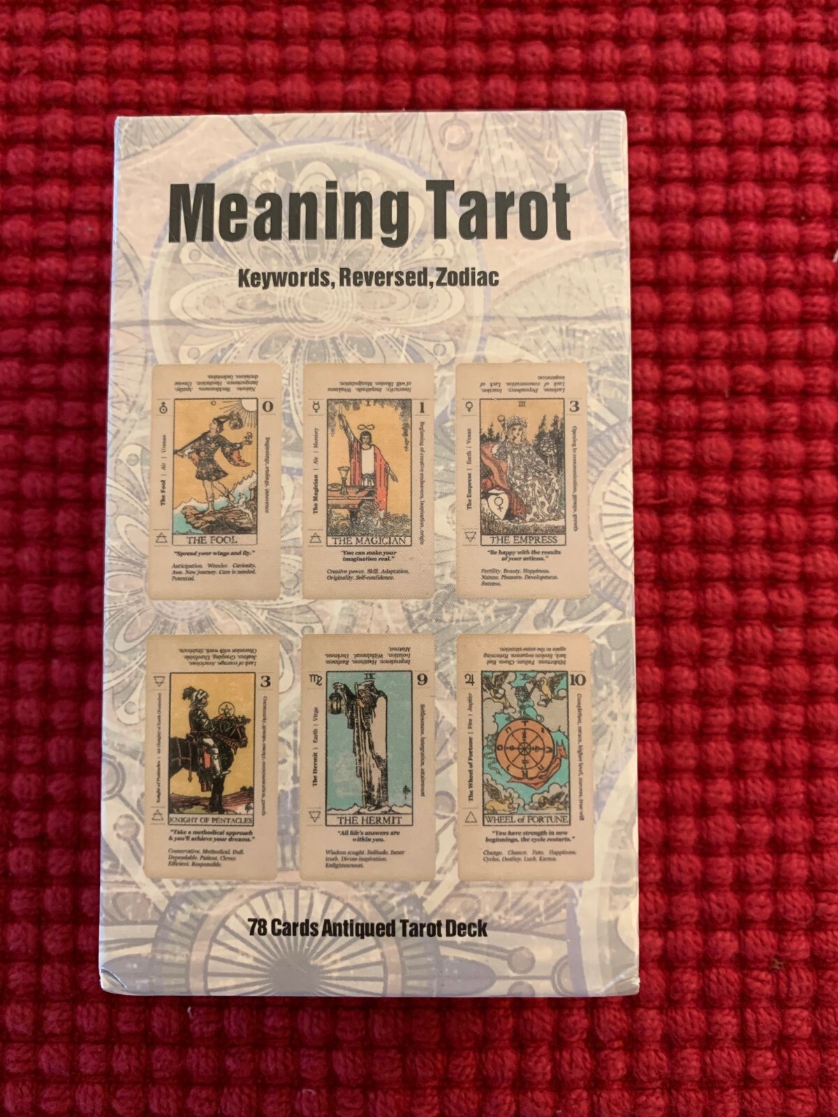 MEANING TAROT Keywords Reversed Zodiac TAROT CARDS -78 Cards