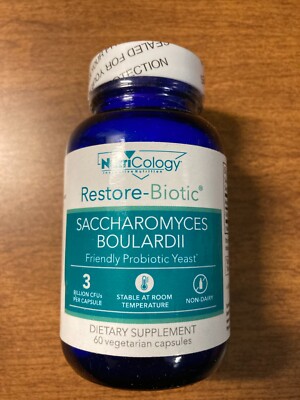 NutriCology Restore Biotic Saccharomyces Boulardii Probiotic 60 Capsules