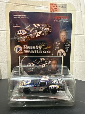 2001 Rusty Wallace #2 Miller Lite/ Harley Davidson 1/64 Nascar Action Diecast
