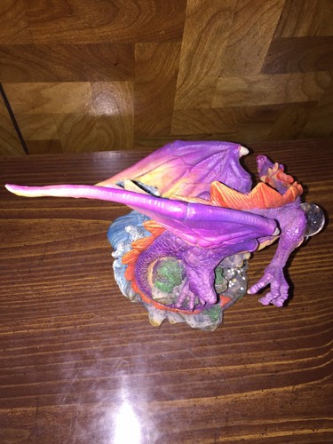 Summit Collection Purple Dragon with Crystal Ball Figurine ©?99