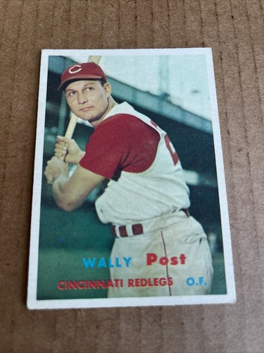 yohページ 1957 Topps Wally Post #157 Cincinnati Reds Vintage Baseball