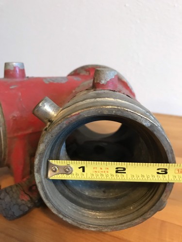 Vintage Aluminum/Brass Samuel Eastman Fire Hose Wye Splitter Firetruck Hydrant