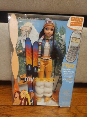 Vintage My Scene Barbie: Chillin Out Chelsea NIB 2003 Skis Boots C1588 Winter