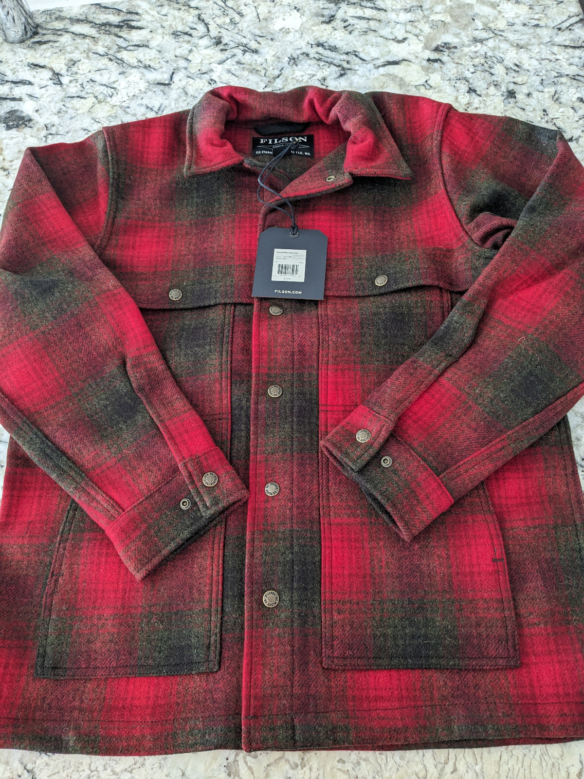Filson Unlined Wool Cape Coat 20114885 MADE IN USA Green