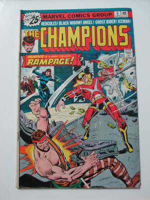 CHAMPIONS 5  VG  (1ST RAMPAGE APP) (COMBINED SHIPPING) SEE 12 PHOTOS