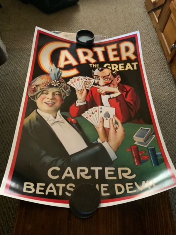 Carter the Great Beats the Devil 52517x24 poster Otis Litho 0501-1