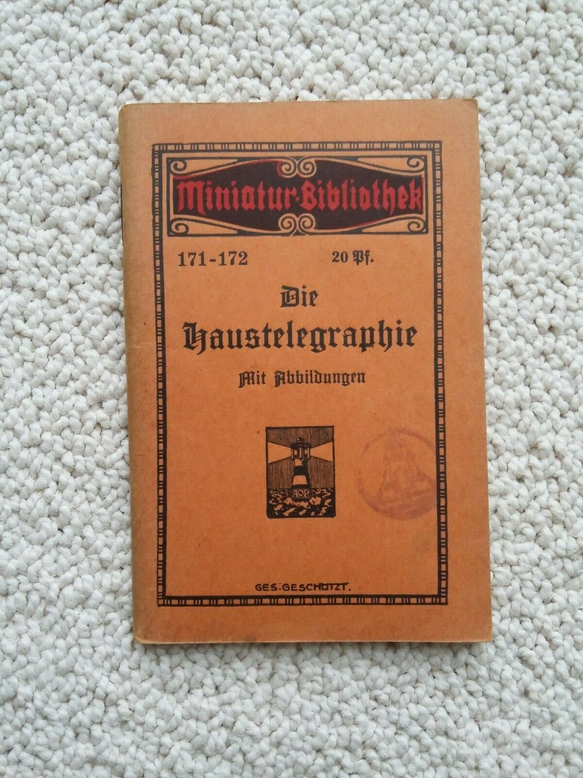 Miniatur Bibliothek 171-172 Die Haustelegraphie mit Abbildungen