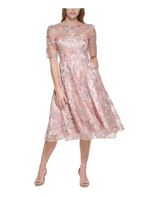 

ELIZA J Женские розовые локоть с украшением на подкладке и цветочным узором на молнии с вышивкой, Розовый