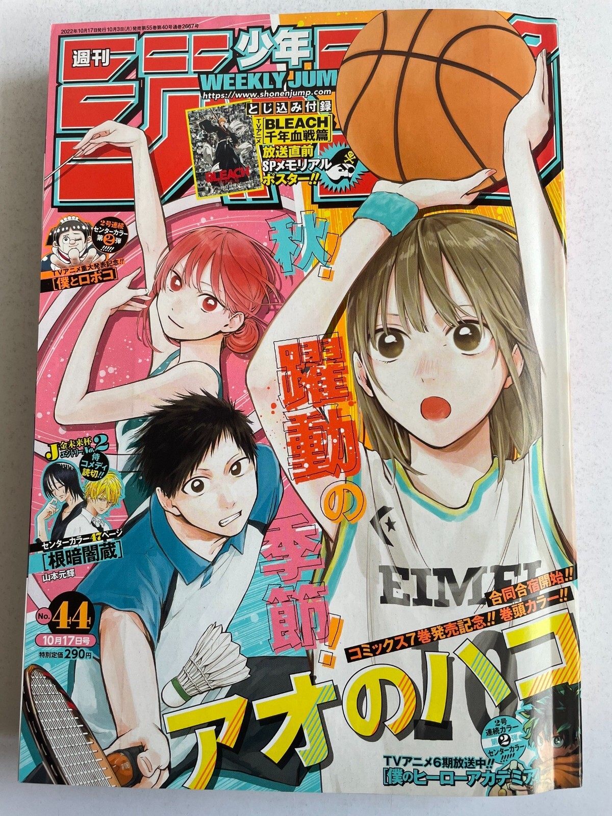 Weekly Shonen Jump 2022 No.44 BLEACH Poster Japanese