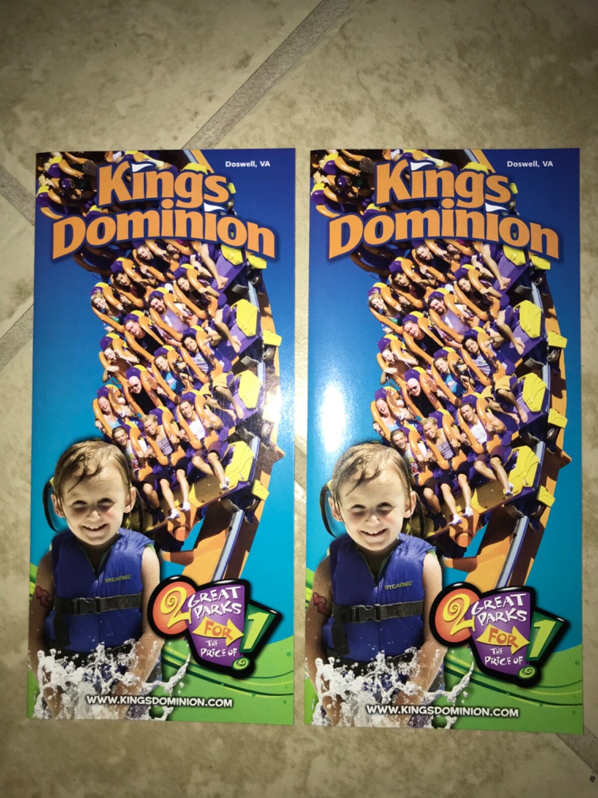 Lot of 2 Kings Dominion 2009 Brochures Amusement Park | eBay