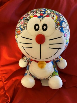 NWT! (1) AUTH TAKASHI MURAKAMI Kaikai Kiki x DORAEMON x UNIQLO PLUSH BAPE KAWS