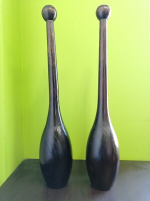 Hand Made 2 lbs Wood Tear Drop Indian clubs (2 x 2lbs each) BNIB Indian club x 2