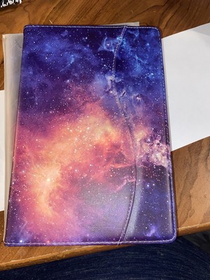 Standing Folio Case Cover Matrix Pad Samsung Galaxy S10 Pink Purple Space