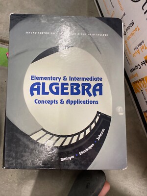 Elementary & Intermediate Algebra: Concepts & Applications 2nd Edition, For SDMC